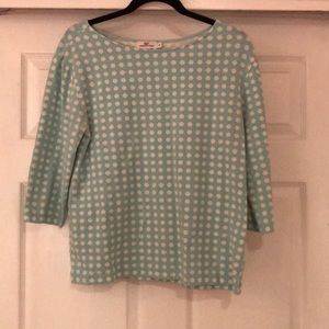 Polka dot 3/4 sleeve shirt